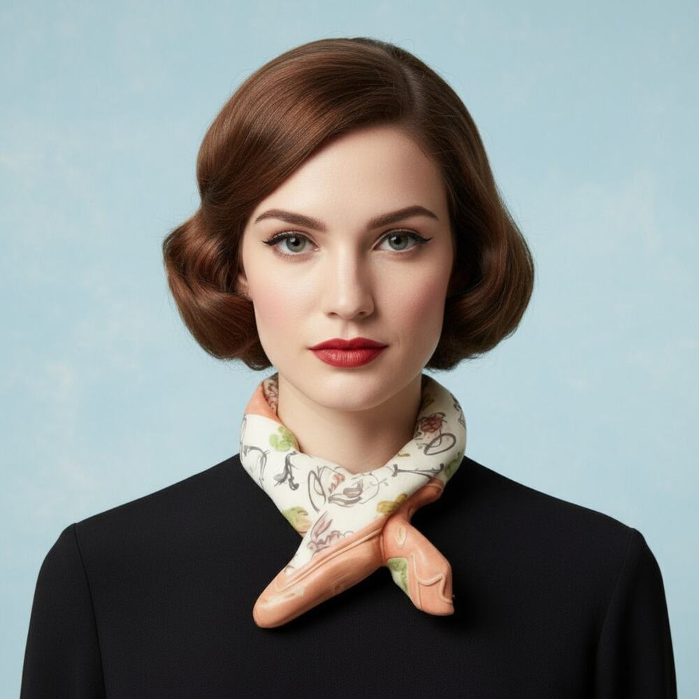 Looney Tunes X Unique Vintage Collectible Chiffon Retro 50s Scarf